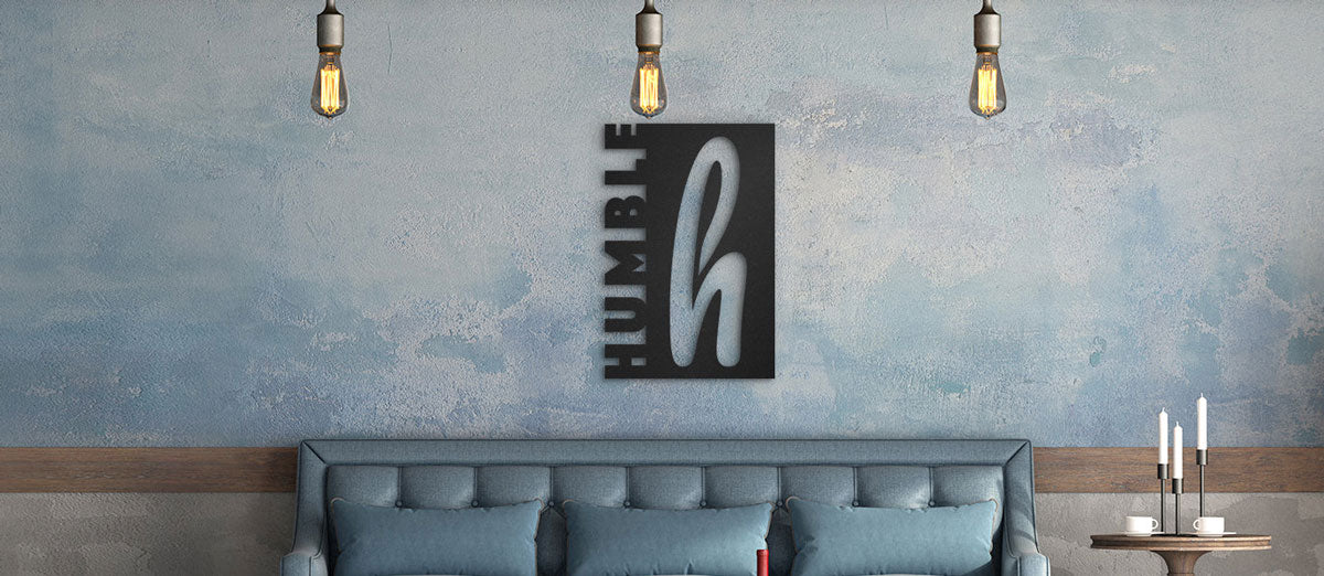 Personalized name metal rectangle sign for interior home decoration