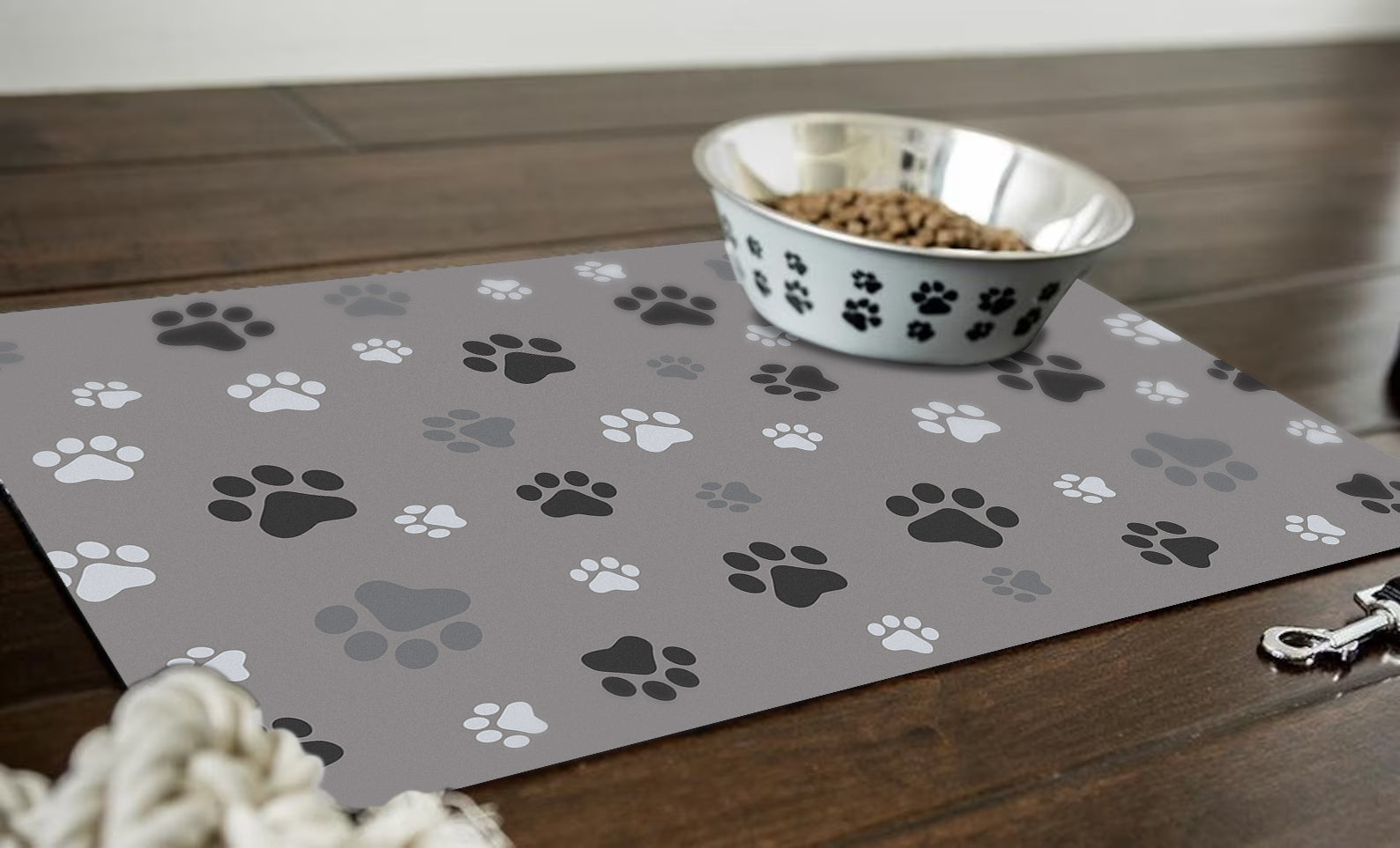 Cat Placemat, Paw Prints - Made in USA