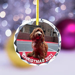 Personalized Full Color Photo Crystal Christmas Ornament