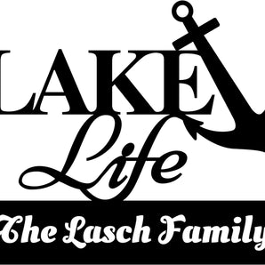 Personalized Lake Life with Anchor Metal Home