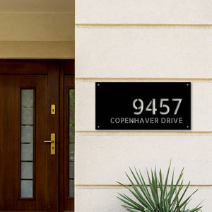 Personalized street address exterior home signage