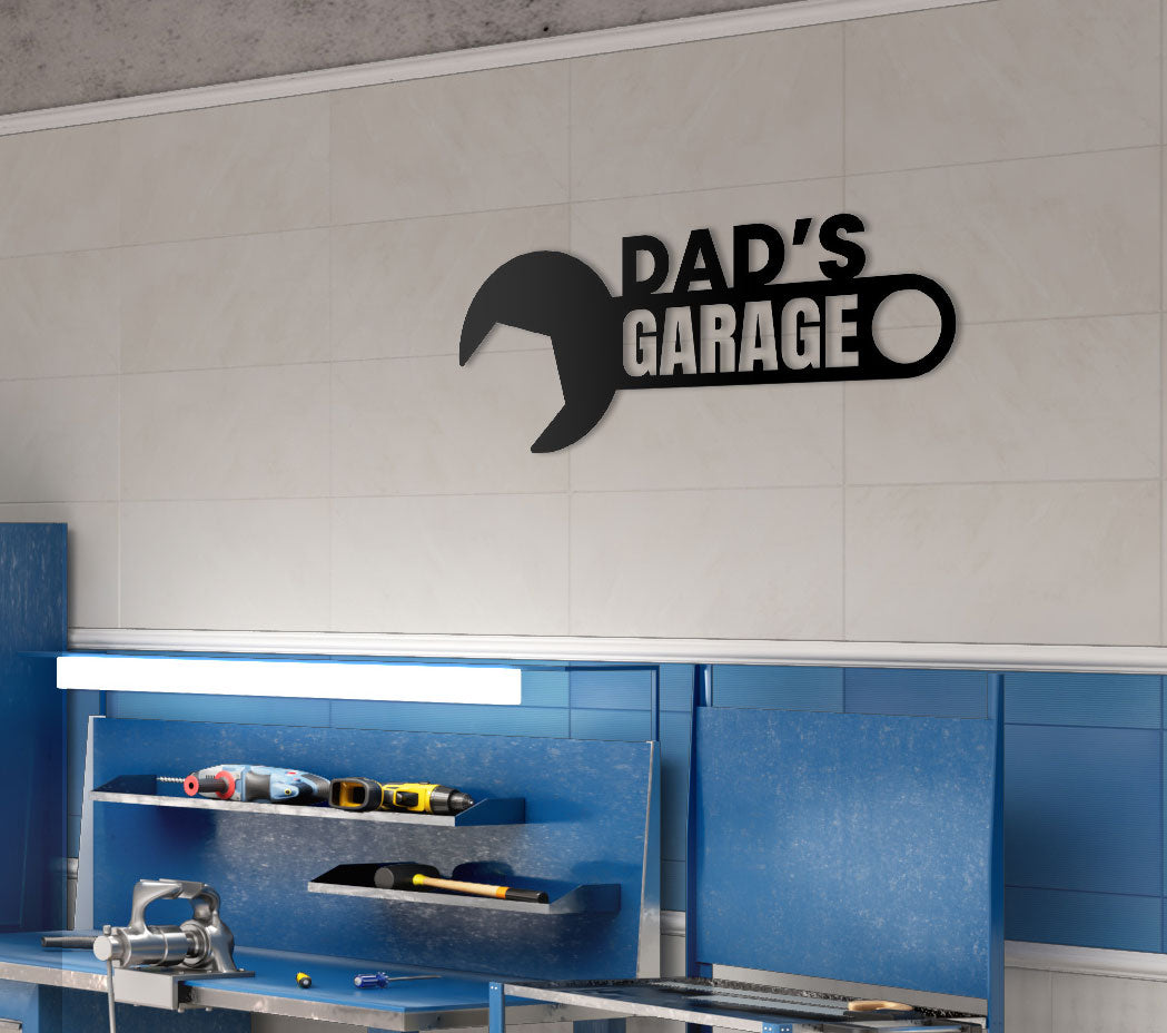 Dad's Garage metal sign for garage decoration