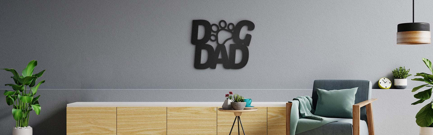 Metal decor Dog Dad hanging sign