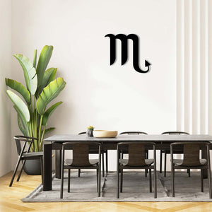 Black metal horoscope symbol hanging wall art