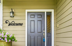 Welcome sign for exterior home front door