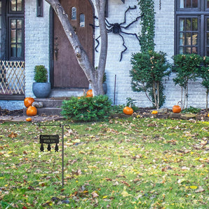 "Come Hang with Us" Halloween Bats Hanging Yard Metal Sign