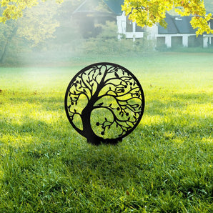 Tree of Life Yard Stake Metal Sign