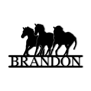 Horse Personalized Metal Wall Art