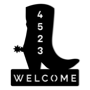 "Welcome" Metal Wall Sign