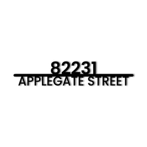 Modern Metal House Number Street Name Address Metal Sign