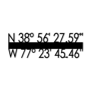 Personalized GPS Coordinates Metal Wall Art