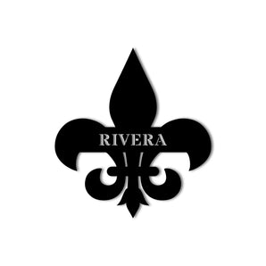 Fleur de Lis Personalized Metal Wall Art