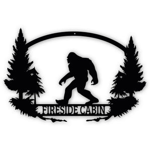 Bigfoot Sasquatch Personalized Metal Wall Art