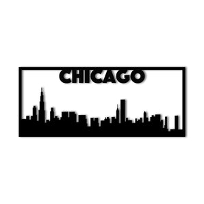 Chicago City Skyline Metal Wall Art