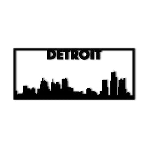 Detroit City Skyline Metal Wall Art