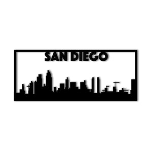 San Diego City Skyline Metal Wall Art