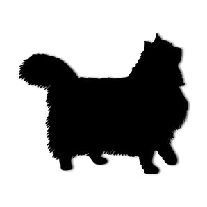 Norwegian Forest Cat Breed Silhouette Metal Wall Art