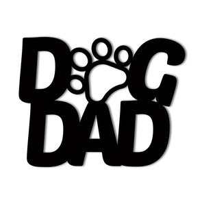 Dog Dad Paw Metal Wall Art