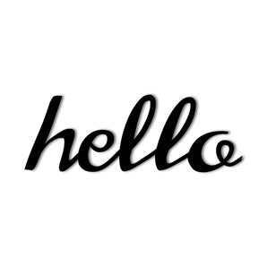 "Hello" Metal Wall Art