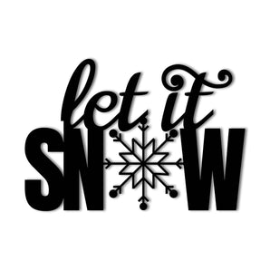 "Let It Snow" Metal Wall Art