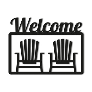 "Welcome" Metal Wall Art