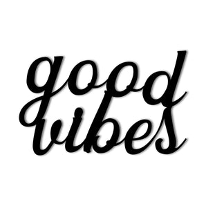 "Good Vibes" Metal Wall Art