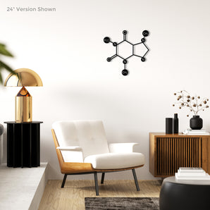 Caffeine Molecule Metal Wall Art