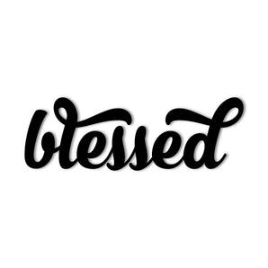 "Blessed" Metal Wall Art