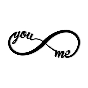 "You and Me Forever" Infinity Sign Metal Wall Art