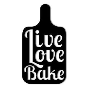 "Live Love Bake" Metal Wall Art