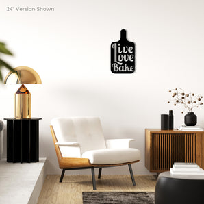 "Live Love Bake" Metal Wall Art