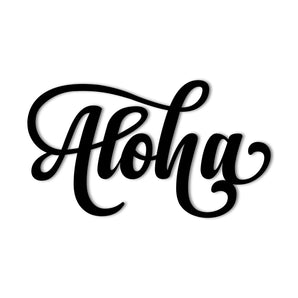 "Aloha" Metal Wall Art