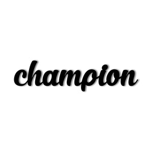 "Champion" Metal Wall Art